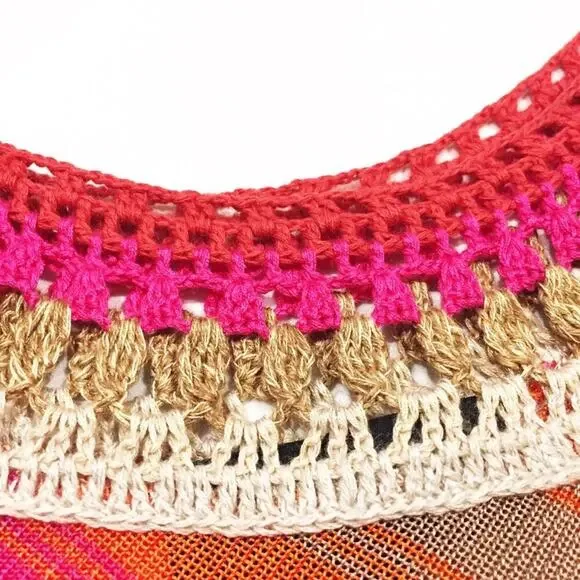 Pink Crochet Knit Tank Top sz S - Picture 8 of 8